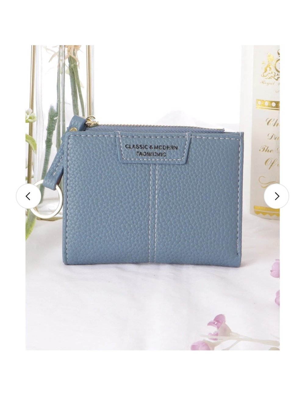 Lace Ladies Leather-style Keyring Center Stitch Bifold Wallet